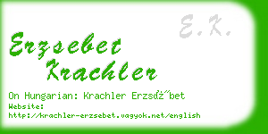 erzsebet krachler business card